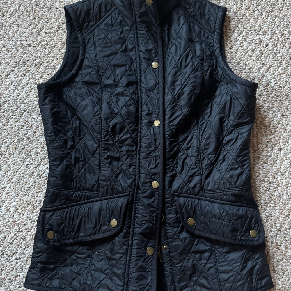 Barbour Black Quilted Vest